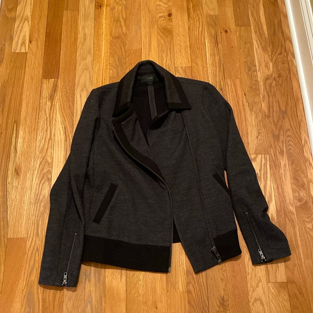 J. Crew Gray Wool Blazer/ Moto Jacket